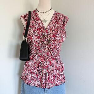 Vintage 80s Annia’s Geometric Shirt 16 Bold Abstract Oversized Button Up Top